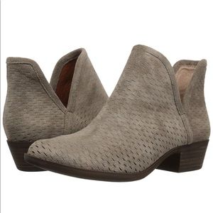 Lucky 🍀 Brand Baley Size 8 Brindle Suede Booties $130 Excellent Condition